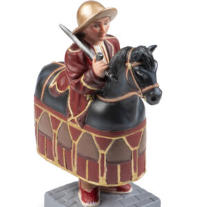 Figura de goma del Cavallet Cristià de Reus negre