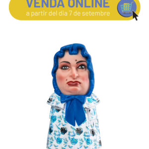 Figura de goma de la Nana de Montblanc amb mocador blau