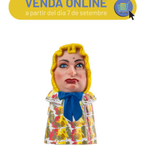 Figura de goma de la Nana de Montblanc amb mocador groc