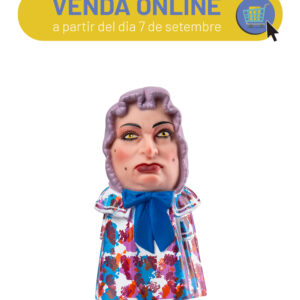 Figura de goma de la Nana de Montblanc amb mocador lila