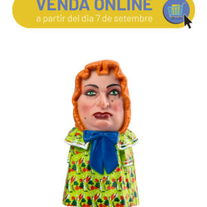 Figura de goma de la Nana de Montblanc amb mocador taronja